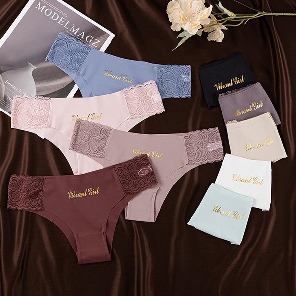 Solid Color Ultra-thin Mid Waist Underpants